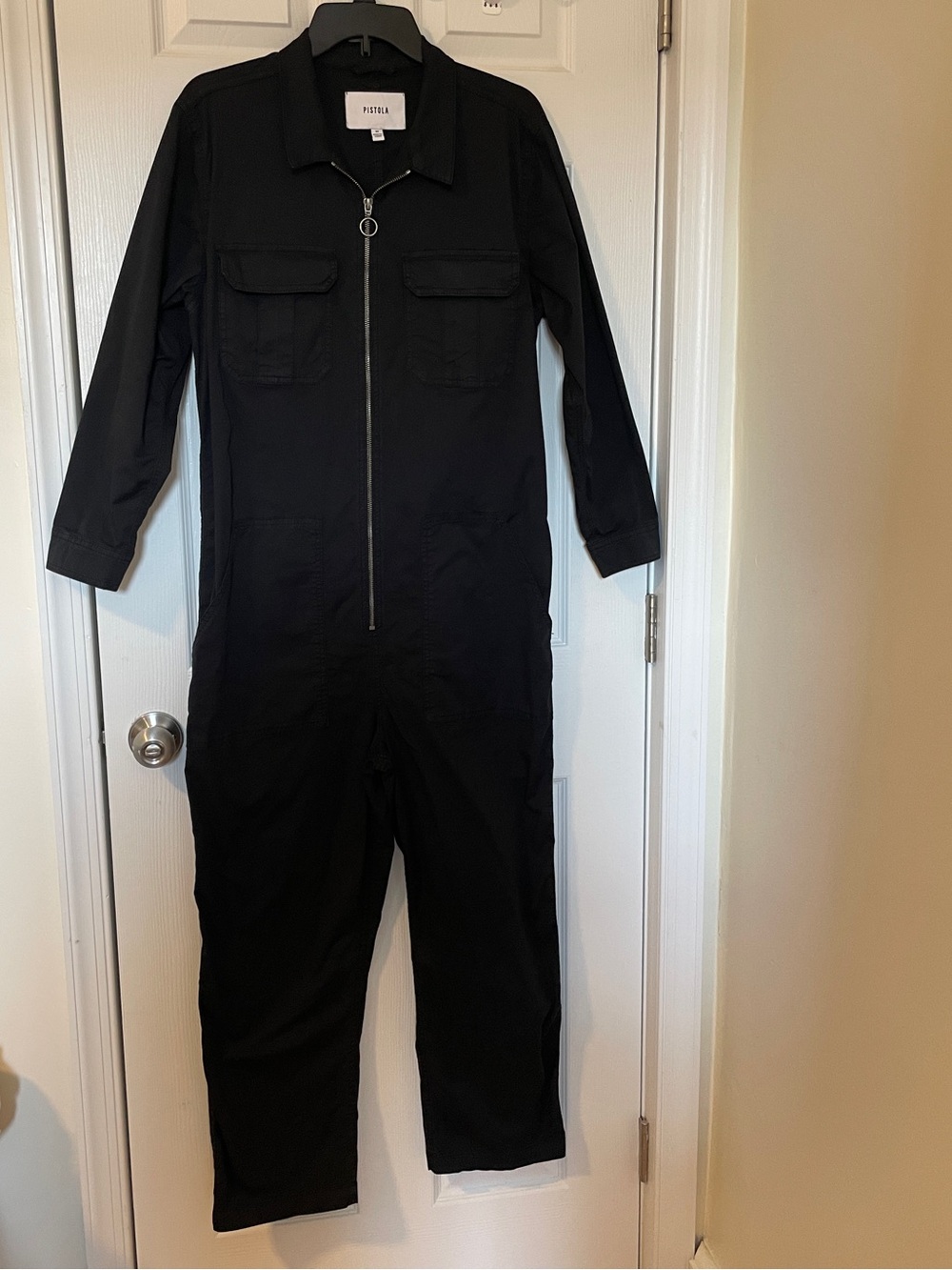 Pistola Black Zip-Front Utility Jumpsuit
